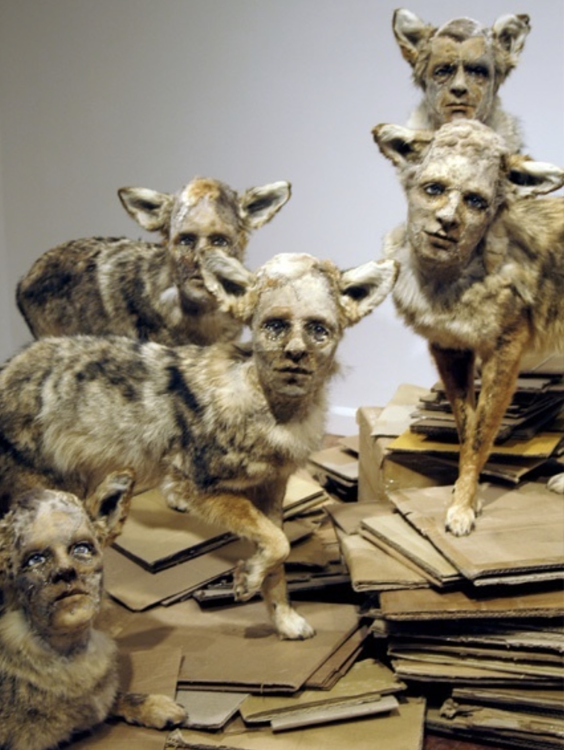 kate clark human animal sculptures